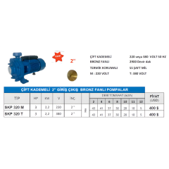 Nortek SKP 320 M Çift Kademeli Santrifüj Pompa – 3 HP 220V / 2” - Detay Görsel