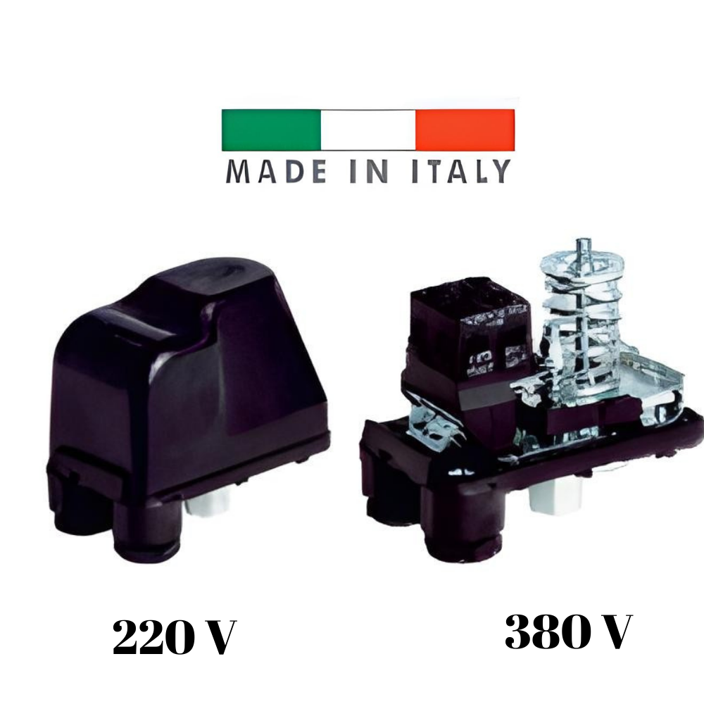 İtalyan Basınç Şalterleri – 220V ve 380V Seçenekli, Kompakt Kontrol