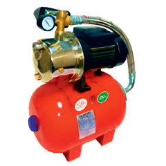 JSP INOX YAT PKT Jet Pompalı Paslanmaz Hidrofor – 1 HP / 24 LT Yatay Tanklı