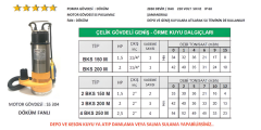 Nortek 3 BKS 200 M – 2 HP Yüksek Basınçlı Depo-Kuyu Pompası