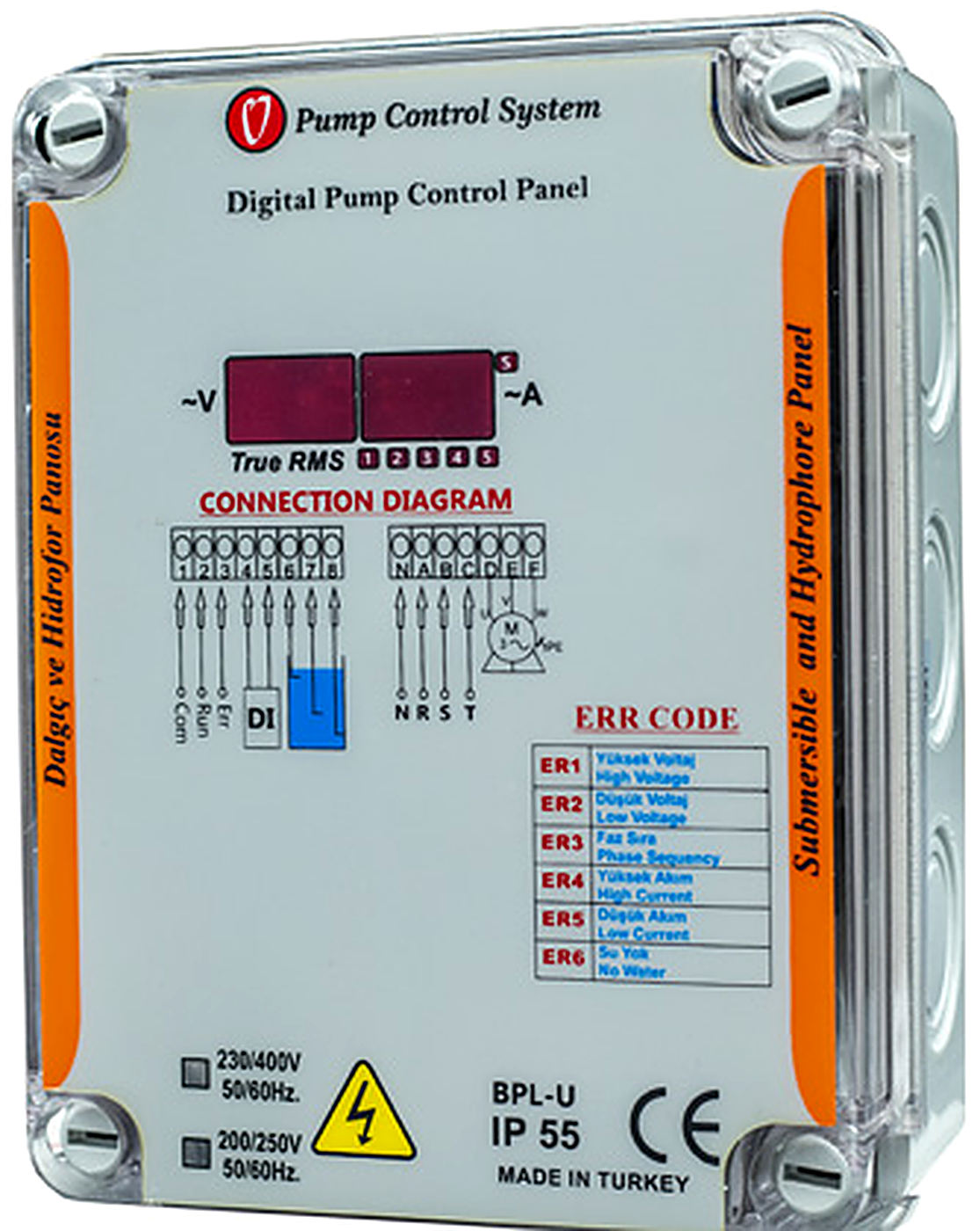 WATER SOUND TEK POMPALI LCD EKRANLI DİJİTAL HİDROFOR VE DRENAJ KONTROL PANOLARI