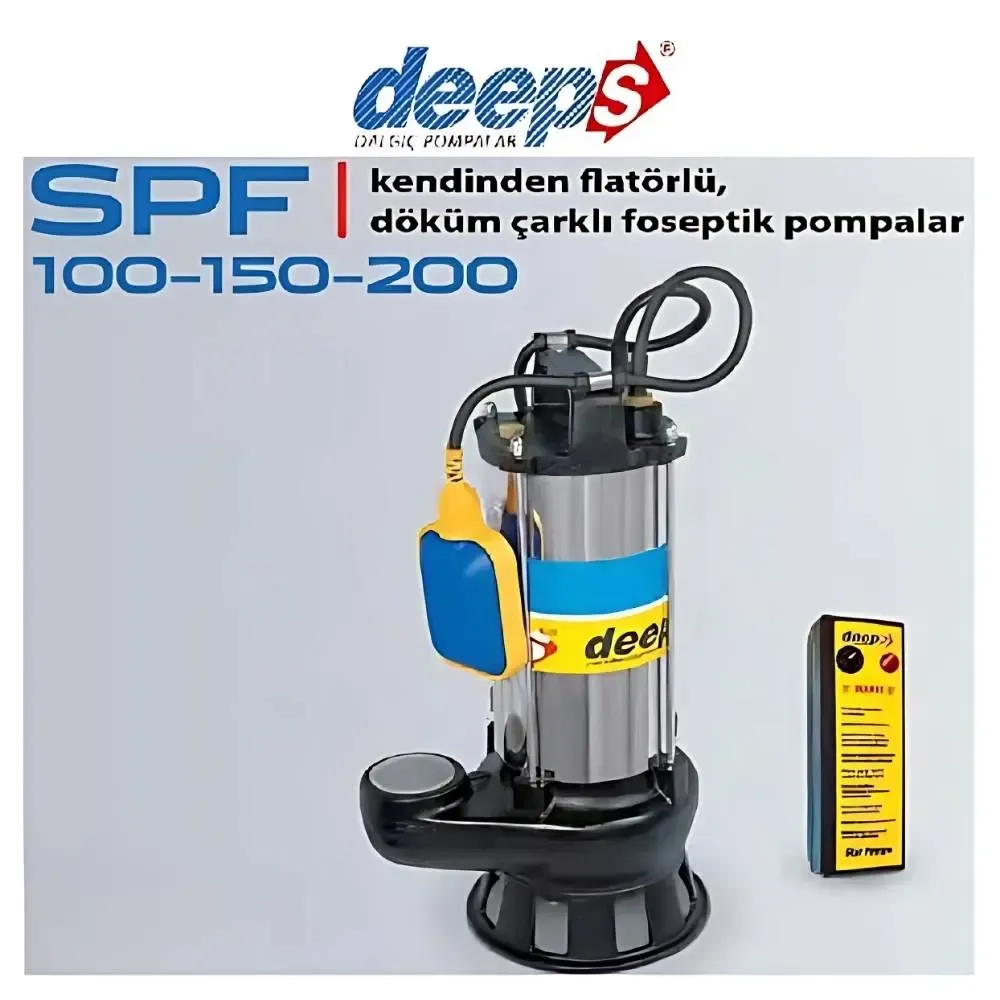 Star Pompa SPF 100/2 - 1 HP - 24 m³/h - 7.5 mSS Foseptik Pompası 220V TURK MALI