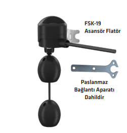 WATER SOUND WS294 ASANSÖR TİPİ SU SEVİYE FLATÖRLERİ