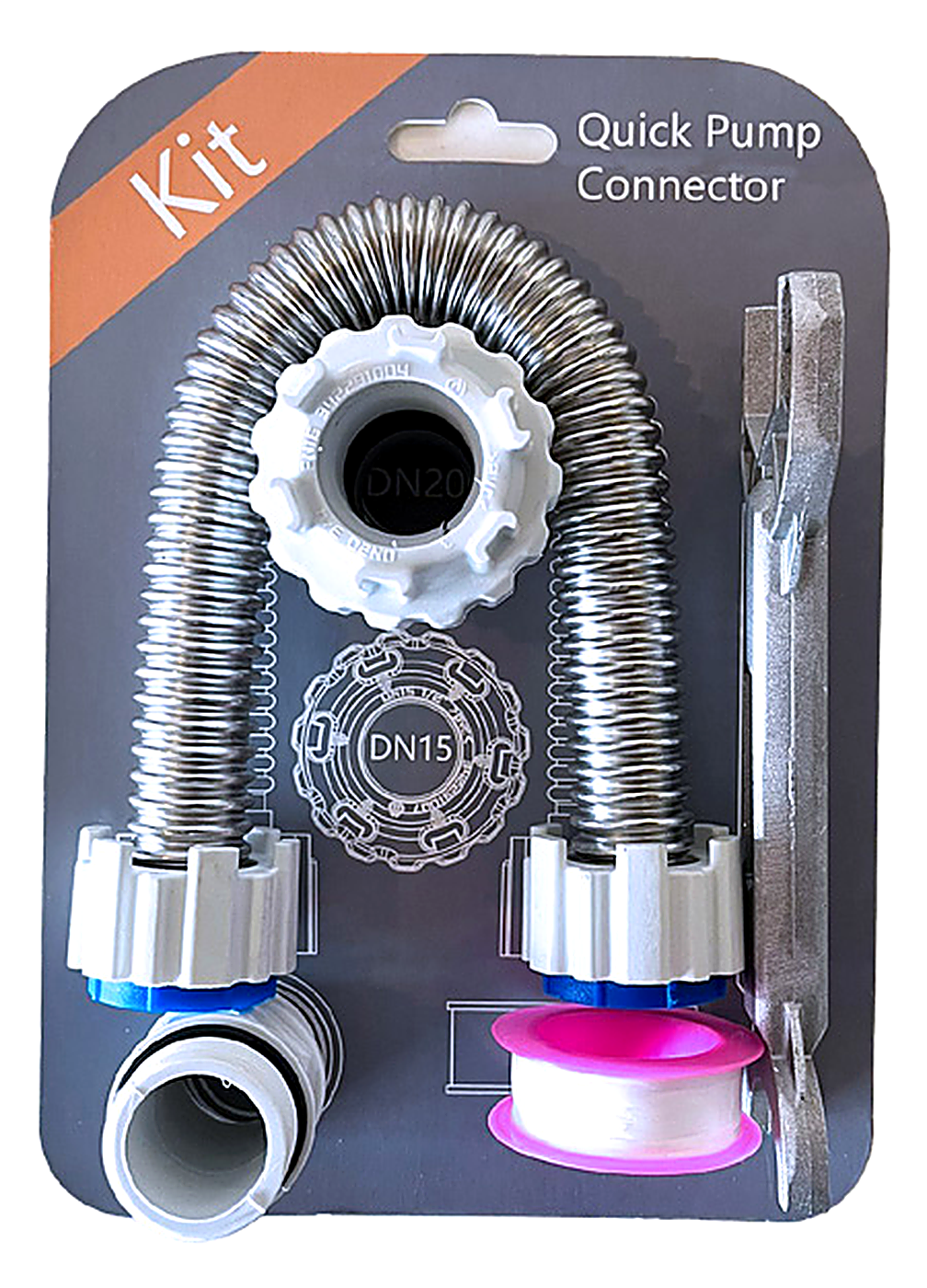 WATER SOUND 1” PLASTİK RAKORLU PASLANMAZ ÇELİK HIZLI MONTAJ KİTİ