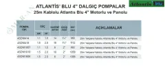 Atlantis Blu 4SDM Serisi 4'' Dalgıç Pompa - 10m Kablolu, Motorlu ve Panolu | 1.5 - 2 HP - Detay Görsel