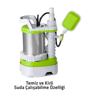 WATER SOUND PLASTİK GÖVDELİ 3MM’YE KADAR EMİŞ YAPAN KİRLİ VE TEMİZ SU DRENAJ POMPALARI